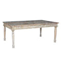 Table à manger sculptée en bois flotté recyclé de 210 cm, marron