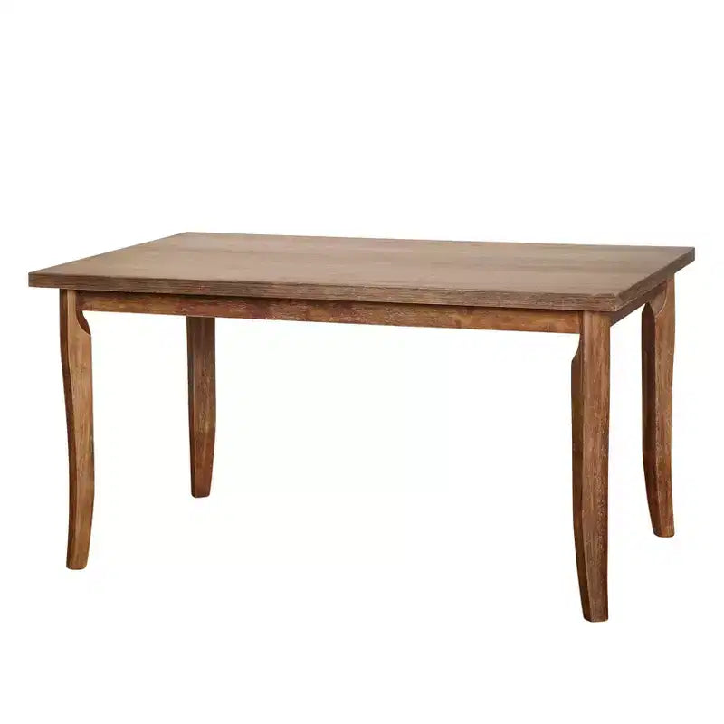 Table à manger rectangulaire en bois flotté marron