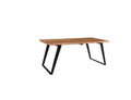 Table à manger en bois massif Live Edge 203 cm marron