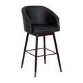 Tabouret de bar moderne avec structure en bois et accents métalliques
